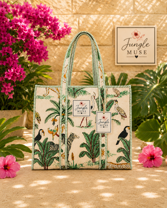 Savannah Ivory Quilted Tote Bag