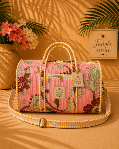 Petal Muse Quilted Duffle Bag