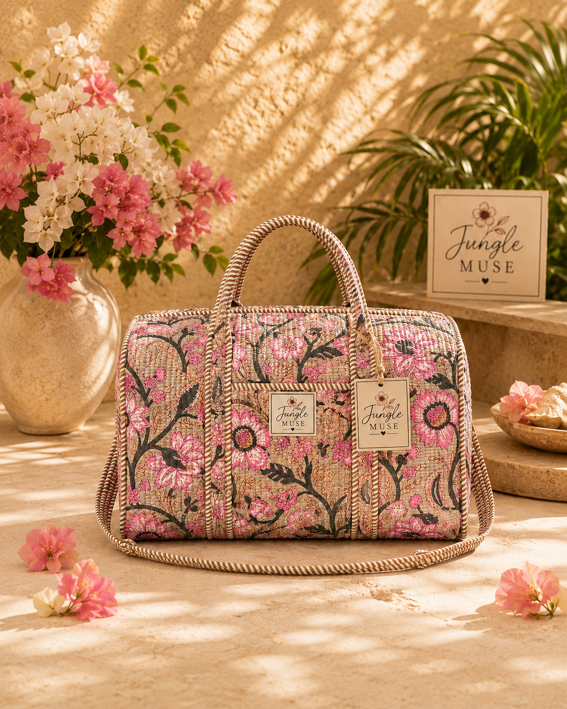 Secret Garden Quilted Duffle Bag