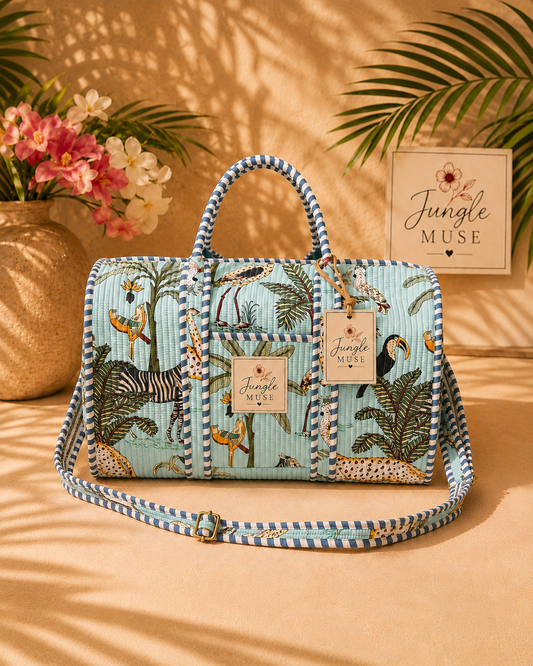 Tropical Sky Quilted Duffle Bag