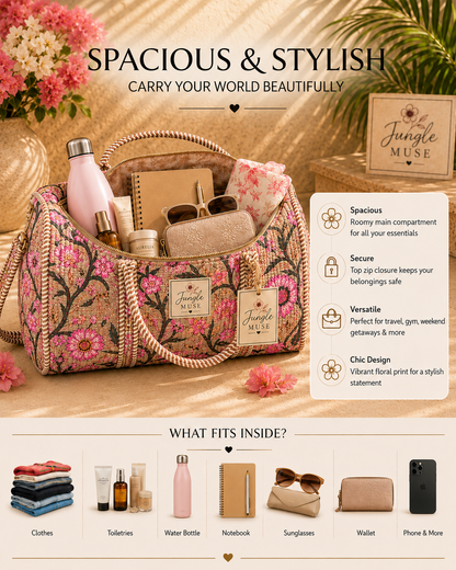 Secret Garden Quilted Duffle Bag