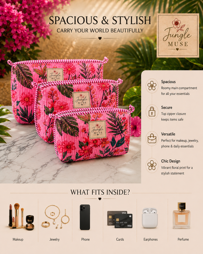 Pink Paradise Pouch Set