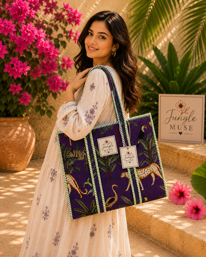 Royal Safari Quilted Tote Bag
