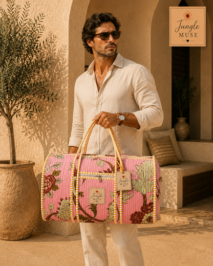 Petal Muse Quilted Duffle Bag