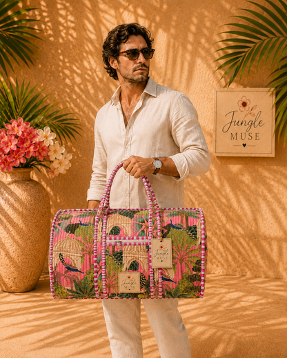 Jungle Bloom Quilted Duffle Bag
