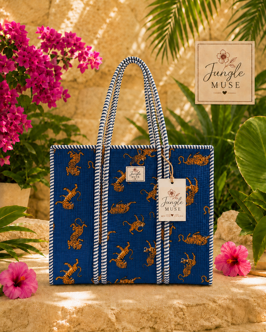 Royal Muse Quilted Tote Bag