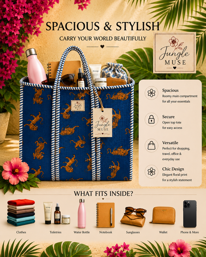 Royal Muse Quilted Tote Bag
