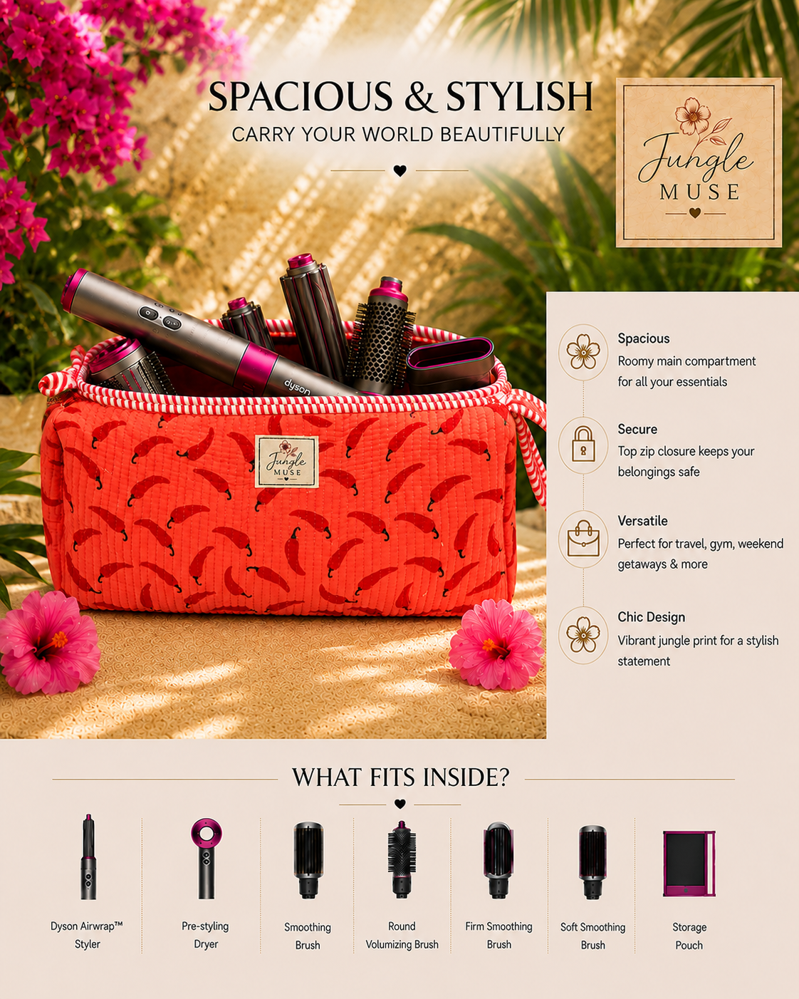 Red Hot Chilli Quilted Dyson Bag