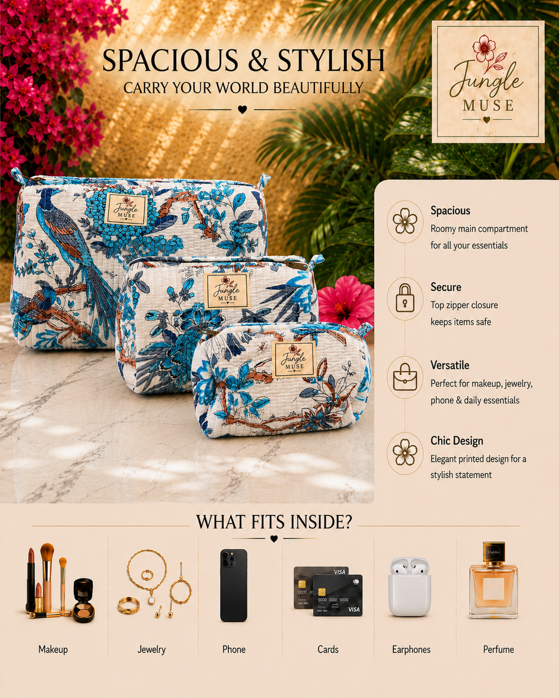 Porcelain Garden Pouch Set
