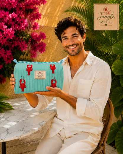 Lobster Lagoon Quilted Pouch Set