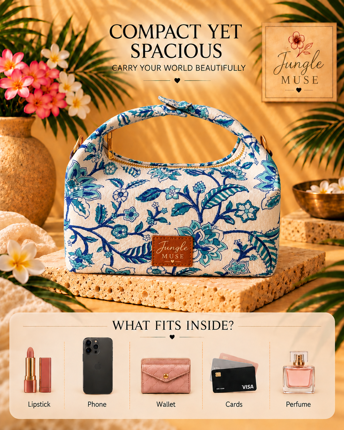 Luma Blue Bloom Bag