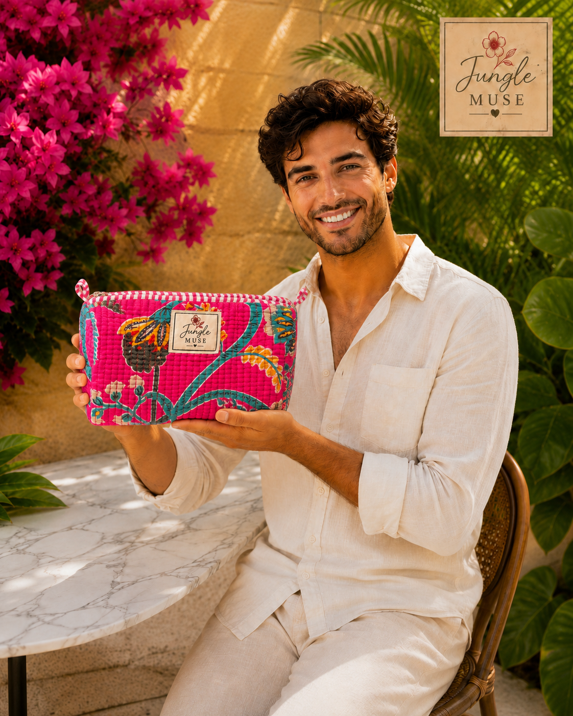Fuchsia Bloom Pouch Set