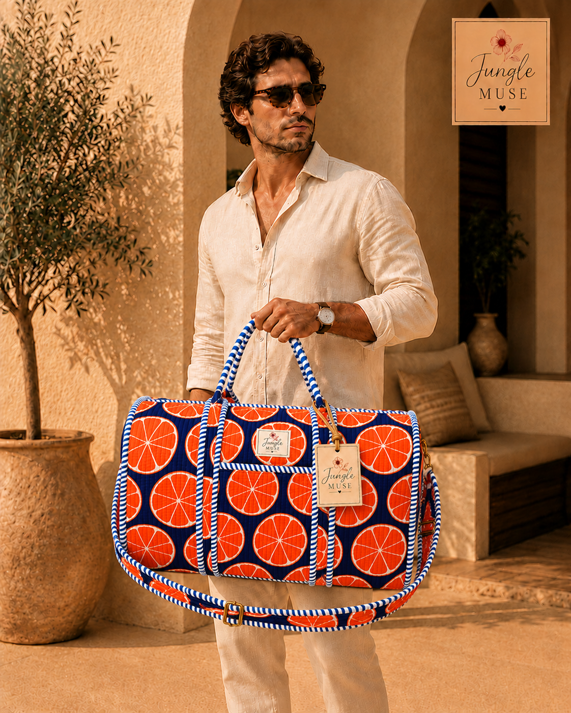 Citrus Pop Luxe Duffle Bag