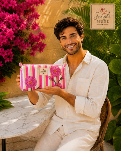 Pink Petals Pouch Set