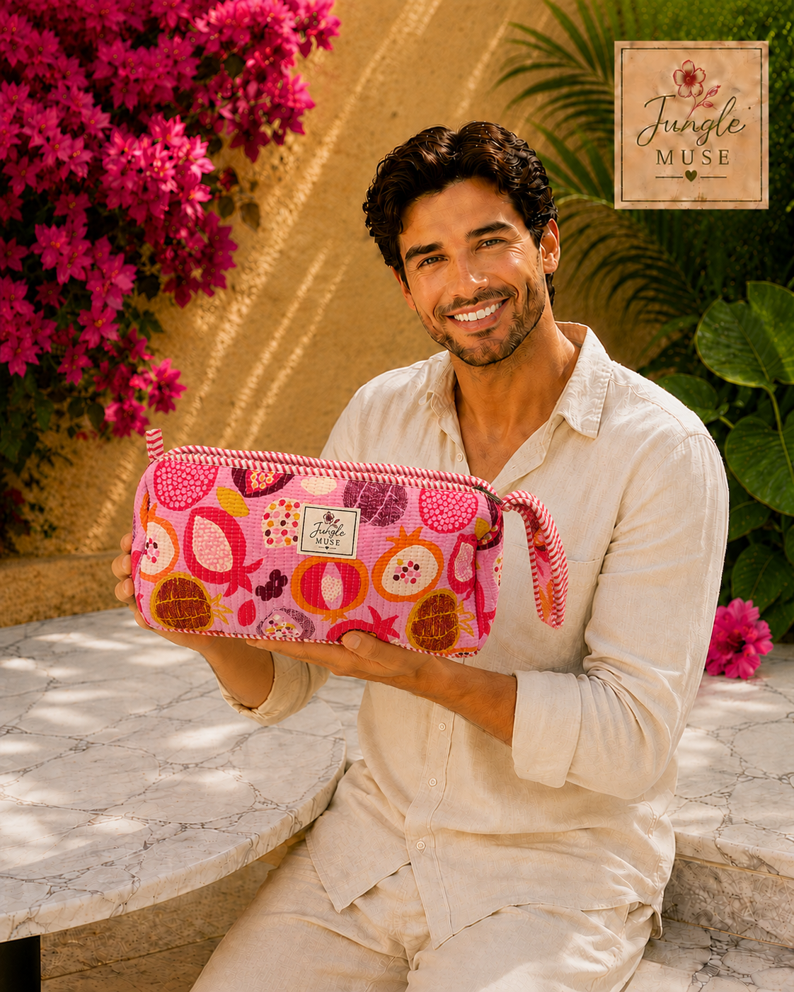 Pink Tropical Bloom Dyson Bag