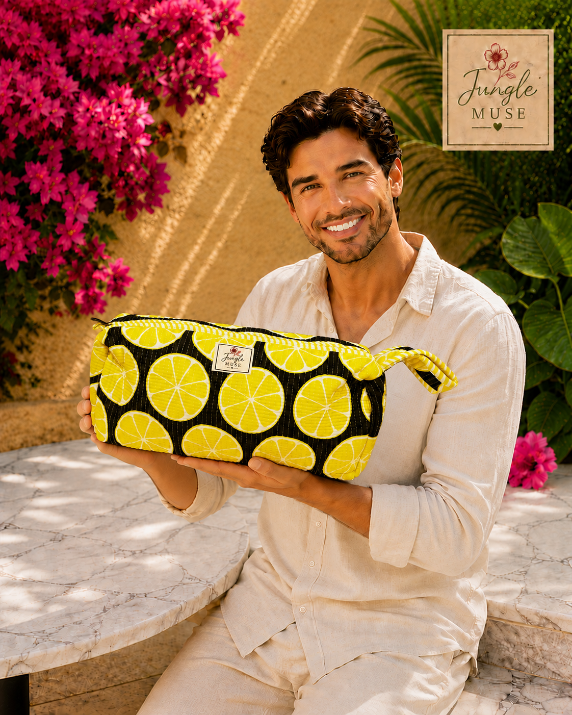 Lemon Zest Quilted Dyson Bag