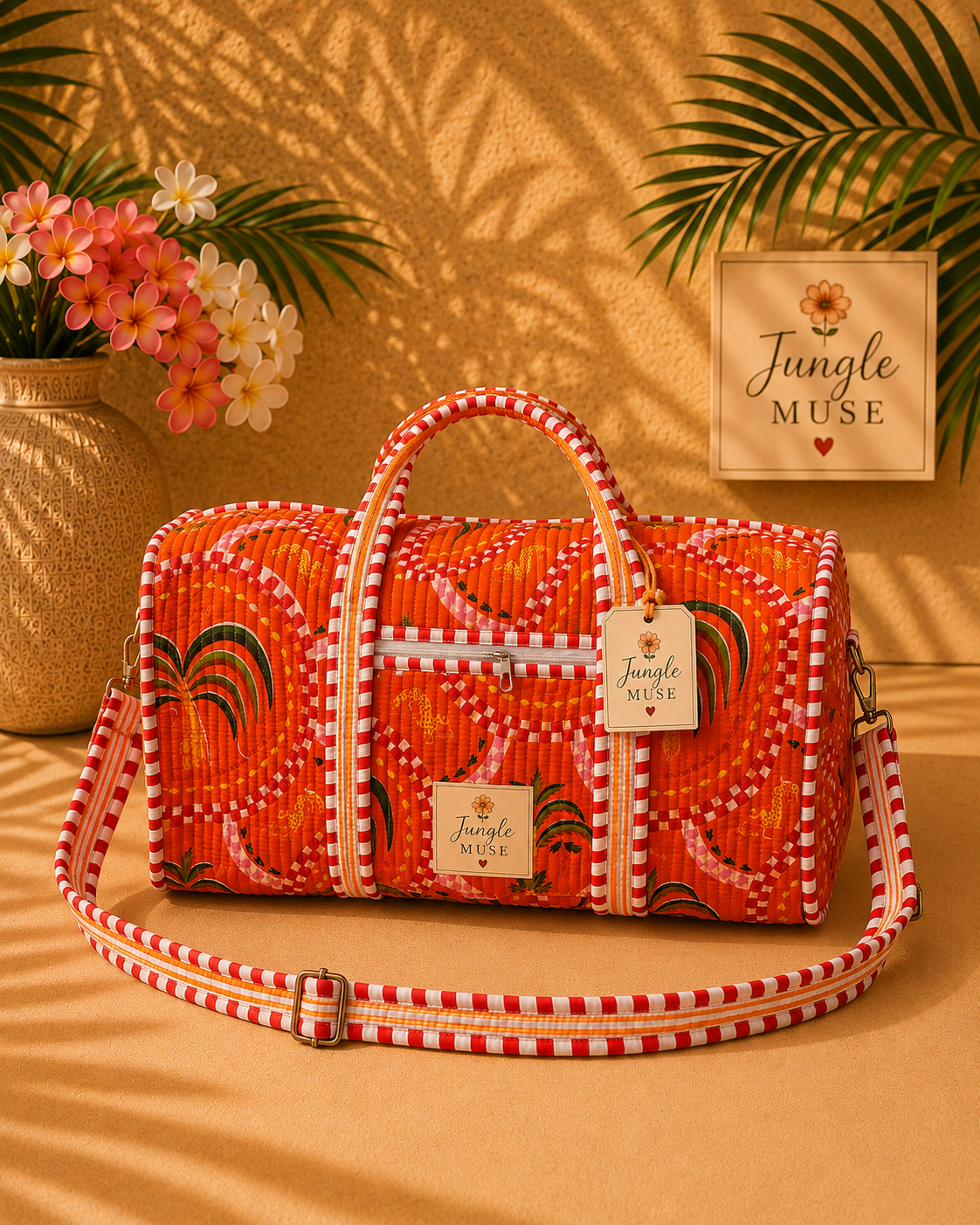Tropical Fiesta Quilted Duffle Bag
